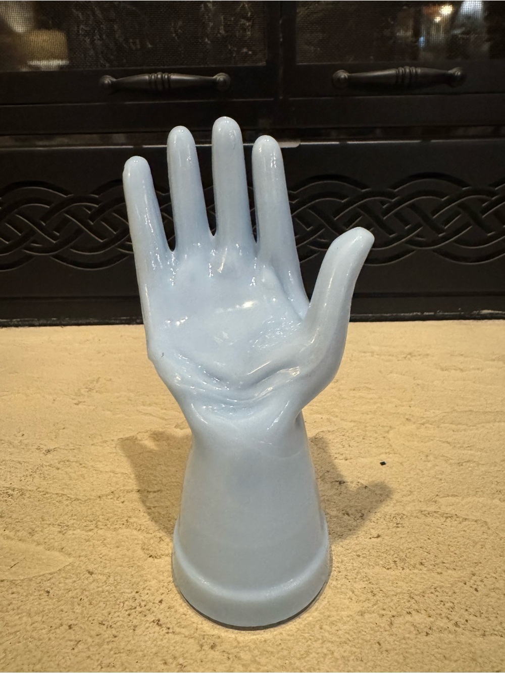Hand Jewlery Holder Stand in Light Blue - Home Art